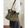 Bolsa Grande de Camurça Relaxada para Mulheres 2026 Nova Bolsa Tote Vintage para o Trabalho para Outono e Inverno Versátil Bolsa Escolar para Estudantes Universitários