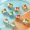 Pedras Strass de Cristal Quadradas, Pedras Strass de Vidro Costuradas à Mão, Pedras Strass com Garras para Vestidos de Noiva, Sapatos, Bolsas, Peças para Acessórios de Cabelo DIY Costura Manual