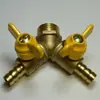 Válvula de Esfera para Gás Natural 1/2 Polegada Rosca Interna/Externa/Válvula de Gás de Duas Vias com Porta Dupla 1 Válvula de Esfera de Três Vias Conexão Direta de Gás Totalmente Cobre