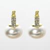 Brincos de pino de pérola de pão cozido no vapor elegantes retrô femininos leves luxo de alta qualidade exclusivo com fivela de orelha com diamante incrustado design de nicho joias de orelha
