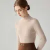 Camisa base feminina de outono e inverno com gola alta e barra franzida para comércio exterior transfronteiriço, top estiloso de manga longa slim fit, suéter premium