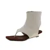 Sandalias Retro de Cuña con Pinza en la Punta para Mujer 2026 Verano de Punta Abierta Chanclas que Aumentan la Altura Sandalias Romanas de Caña Alta para Mujer