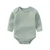 Mameluco para Bebé Primavera y Otoño Ropa para Recién Nacidos Color Sólido Algodón Pijama de Otoño Bebé Otoño e Invierno Mameluco Triángulo