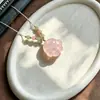 Nuevo Collar con Cuerda Tejida Colgante Ruyi de Pata de Gato Estilo Chino Colgante Ojo de Gato Estilo Chino Accesorios de Cadena para Clavícula de Pata de Gato