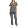 Uniformes de lavagem de mãos transfronteiriços mais vendidos do AliExpress, uniformes elásticos para esfoliação de salão de beleza e spa, vestuário de trabalho médico de beleza, uniformes de enfermagem