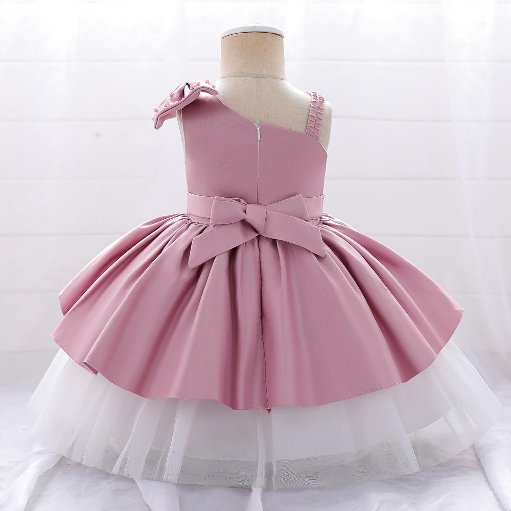 单肩蛋糕公主裙礼服儿童