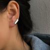Pinza para oreja larga de tubo liso bañada en plata s925 personalizada 2022 nueva tendencia pinza para oreja personalizada de nicho sin agujero para oreja para mujer