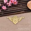 Accesorios para Joyería DIY Pieza Triangular Grande de Flor Sólida de Metal Estilo Antiguo Tocado de Novia Corona de Fénix Materiales Básicos Hechos a Mano