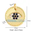 L55 nuevo popular europeo y americano Ojo de Diablo amuleto de la suerte ojo circón joyería creativa DIY