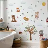 Pegatinas de Pared Personalizadas Transfronterizas con Elementos de Animales de Dibujos Animados para Sala de Estar, Dormitorio, Decoración de Pared de Fondo del Hogar, Pegatinas de Pared Autoadhesivas