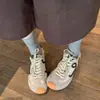 Versión de piel de vaca súper suave con 5 cm de aumento de altura interna, zapatillas de entrenamiento alemanas peculiares y lindas para mujer, zapatillas casuales versátiles con cordones, zapatillas de Forrest Gump