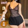 Lencería Sexy Tallas Grandes Estilo Europeo y Americano Camisola Sexy Vestido de Noche Abertura en la Entrepierna Sin Quitarse Tentación Apasionada para la Cama