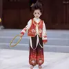 Traje de Nezha Niñas 2025 Nuevo Estilo Extranjero Traje Tang para Niños y Niñas Traje de Cosplay para Actuación de Junio