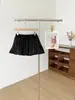 Falda Corta de Verano Estilo Dulce Ballet Color Sólido de Cintura Alta con Cordones Flor de Capullo Estilo Coreano Nicho Nueva Era Reductora