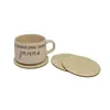 Posavasos de Madera Patrón Grabado Láser Logo Posavasos Aislante Posavasos para Té Posavasos de Café de Madera Creativo