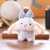 Lindo Colgante de Conejo con Lazo Peluche Muñeco Dibujo Animado Colgante para Bolsa Llavero Muñeco Muñeca