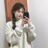 Sudadera de Color Sólido con Cuello Redondo Estilo Japonés 2025 Marca de Moda Deportiva Casual Holgada Prenda Base para Pareja para Mujer Forro Polar de Peso Pesado