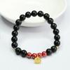 Pulsera de Obsidiana Guan Yu Pulsera de Arena Imperial de Cinabrio Joyería de Tendencia Nacional para Mujer Fábrica Venta al por Mayor Dropshipping S4040604