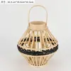 Lanterna de Bambu Criativa Pastoral Castiçal Rattan Ornamentos de Piso Pendurados Decoração Externa Casa de Hóspedes Sala de Chá Lanterna de Atmosfera