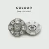 Botón de Alta Gama Incrustado con Diamantes para Chaquetas de Traje, Botones Decorativos para Suéteres, Botones Redondos de Metal, Botones para Abrigos de Piel