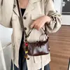 Bolso de Mano de Terciopelo Gamuzado de Moda para Mujer 2026 Nuevo Bolso de Hombro Retro para el Trabajo Bolso Cruzado Mate de Alta Gama