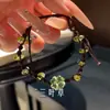 Pulsera Trébol Foto Familiar, Tejido a Mano, Estilo Nuevo de Nicho, Pulsera de Amistad, Fresca y Dulce, Pulsera Linda