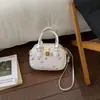 Bolso Cruzado Estampado Nuevo Estilo Verano 2026 para el Trabajo y los Viajes, de Alto Valor, Elegante, Exquisito Bolso de Mano Pequeño Cuadrado para Mujer