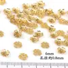 Banho de ouro cor de ouro real 18K receptáculo de cobre metal flor oca tampa DIY acessórios para joias com contas