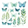 Pegatinas de Tatuaje de Mariposas de Colores al por Mayor Impermeables y de Larga Duración Pegatinas Combinadas de Mariposas Acuarela Soñadoras para Pecho, Cintura y Brazos