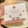 Conjunto de Brincos Delicado e Exquisito com Pino de Prata S925, Novo Estilo, Luxo Leve, Sensação de Alto Padrão, Três Pares de Brincos de Zircônia Super Brilhantes para Mulheres