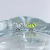 Aretes de Titanio Astmf-136 Aleación de Titanio 1.5X3 Marquise Mariposa Grande G23 Titanio Rosca Interna Aretes de Zirconia Piercing