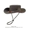 Sombrero de ala ancha para hombre con protección solar, Sombrero de Montañismo, Senderismo, Pesca, Sombrero de Vaquero, Sombrero de Pescador Transpirable de Verano para Exteriores