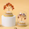Árvore da Fortuna de Cristal Natural com Tampa de Vidro, Árvore dos Desejos, Micro-Paisagem Criativa, Decoração de Mesa para Casa, Paisagismo Decorativo