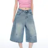 Pantalones de Verano Nuevo Diseño de Nicho Estilo Americano Rasgados Ajustados Rectos Pierna Ancha Sueltos Retro Jeans de Pierna Ancha