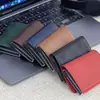 Estojo de cartão de crédito em liga de alumínio Estojo de cartão de metal PU bloqueio rfid logotipo a laser