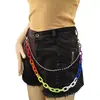 Cadena de metal para pantalones europea y americana punk rock discoteca Color de mezclilla pantalones colgante decorativo con forma de candado llavero cadena para la cintura