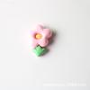 Flor de Tulipán Rosa Clara DIY Pegamento Crema Funda para Teléfono Accesorios de Resina Adhesivo para Refrigerador Parche Caja de Almacenamiento