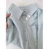 Camisa amarilla de gran tamaño para mujer, abrigo, cárdigan informal fino de primavera y verano, camisa con protección solar, top holgado de estilo perezoso