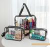 Nova bolsa de cosméticos de viagem à prova d'água estilo ins bolsa de lavagem pvc bolsa de armazenamento portátil bolsa de armazenamento de cosméticos de grande capacidade