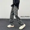 Pantalones Camuflados para Hombre Invierno Estilo Americano Retro Sueltos Rectos Pierna Ancha Pantalones Otoño e Invierno Ambiente Calle Alta Marca de Moda Pantalones Casuales