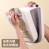 Bote de Basura de Cocina sin Perforaciones Puerta de Gabinete Montado en la Pared Cesto de Basura Doméstico Plegable Cubo de Almacenamiento para Baño Inodoro