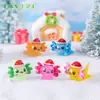 Paisagem miniatura de comércio exterior, globo de neve hexagonal criativo de cristal de animal dragão de Natal, acessórios, miniaturas