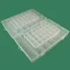 Al por mayor de fábrica caja de almacenamiento de plástico transparente de 28 compartimentos fijos para joyas DIY, juguetes, cuentas, caja de exhibición de joyas para tienda departamental