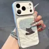 Funda para Teléfono Gato Perro Durmiendo Compatible con iPhone 16 Pro Max Apple 17 Funda para Teléfono Galvanizada Cambio Instantáneo Protección de Carcasa Blanda
