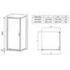 Mampara de Ducha Cuadrada con Puerta Pivotante al por Mayor Separación Seco y Húmedo para Baño del Hogar Mampara de Cristal Personalización