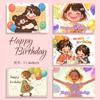 Tarjetas de Felicitación de Cumpleaños en Inglés Transfronterizas al por Mayor en Stock, Tarjetas Pequeñas, Ramos de Flores, Juegos de Regalo para Hornear y Tarjetas de Mensaje a Juego