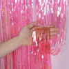 Sessão de Fotos Moderna com Cortinas de Chuva de Laser Coloridas, Teto Galáctico para Festa, Decorações de Teto Deslumbrantes, Decorações de Teto ao Vento para Parque de Diversões