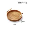 Bandeja de Ratán Vietnamita Cesta para Pan al Vapor Cesta Doméstica para Almacenamiento de Pan Fruta Bambú Tejido a Mano Bandeja de Almacenamiento para Snacks Frutas Secas