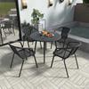 Venta al por mayor de mesas y sillas de hierro para ocio en patio exterior, mesas y sillas de negociación para balcón interior, mesas y sillas de oficina, comedor para tienda de té con leche