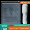 Saco de embalagem para suéter de roupa Saco de armazenamento com zíper de PE Saco plástico transparente de seda 12 Sacola com fecho zip de mensagem de aviso 35 * 45cm